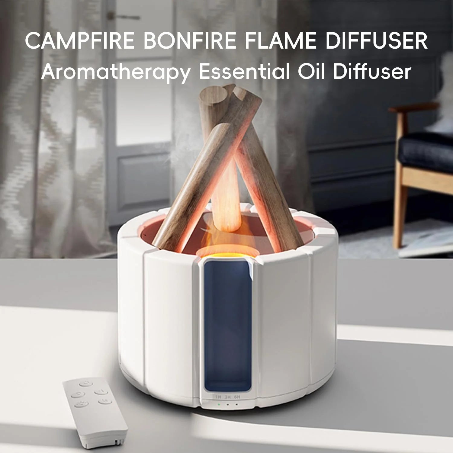 Bonfire Humidifier - Campfire Shape & Flame Light